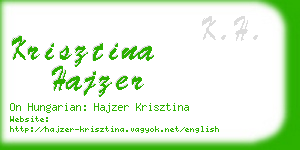 krisztina hajzer business card